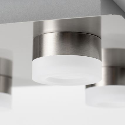 LED plafondlamp 4xLED/4W/230V mat chroom