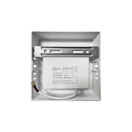 LED Plafondlamp BLOCK LED/6W/230V 4000K 12x12 cm wit