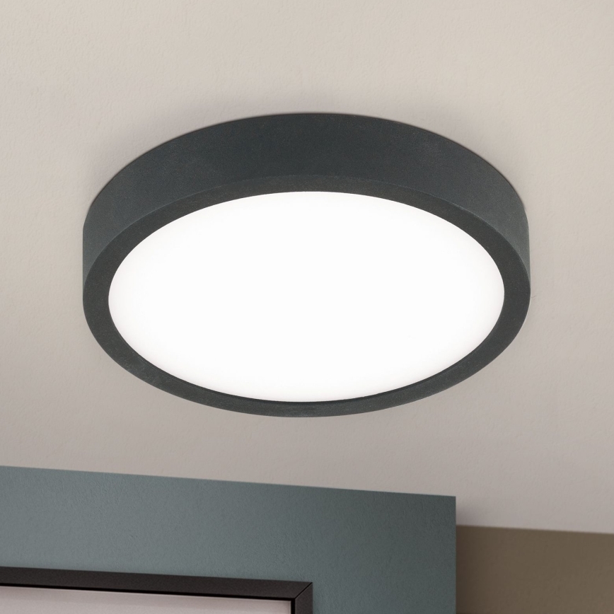 LED Plafondlamp BULLY LED/12W/230V diameter 14 cm zwart