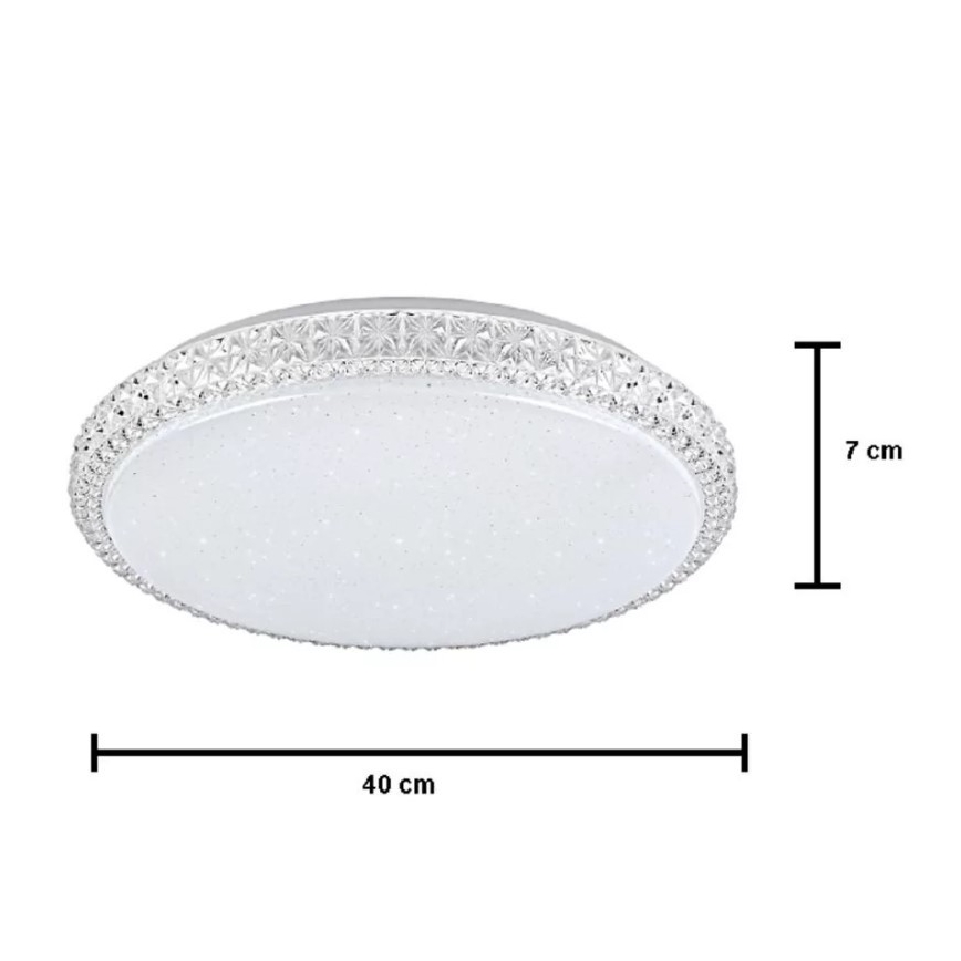 LED Plafondlamp dimbaar IRINA LED/48W/230V met afstandsbediening