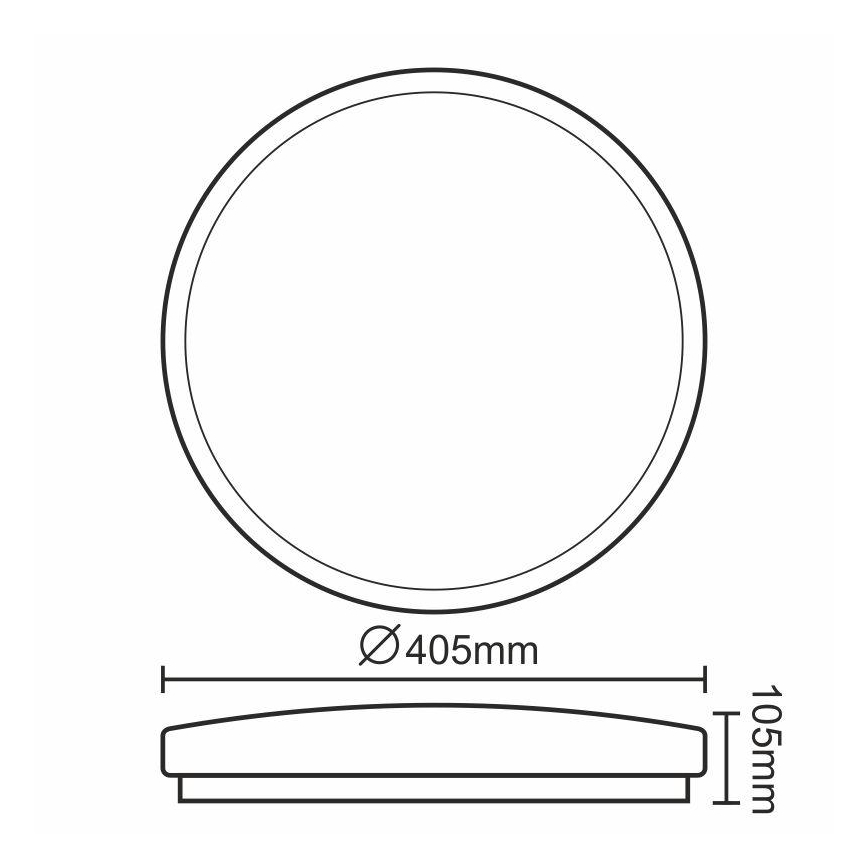 LED Plafondlamp dimbaar OPAL LED/24W/230V