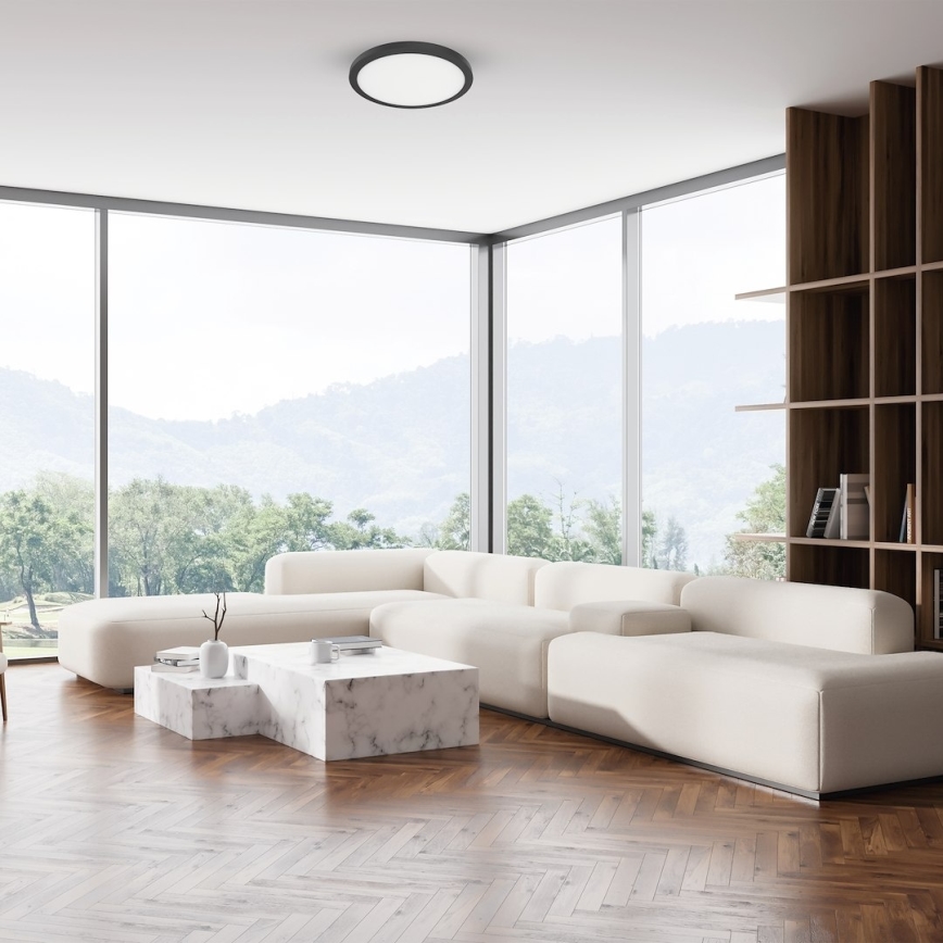 LED-plafondlamp EVORA LED/18W/230V 3000/4000/6000K Ø 22,5 cm zwart