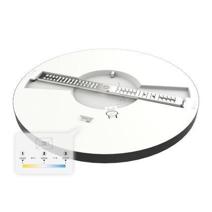 LED-plafondlamp EVORA LED/18W/230V 3000/4000/6000K Ø 22,5 cm zwart