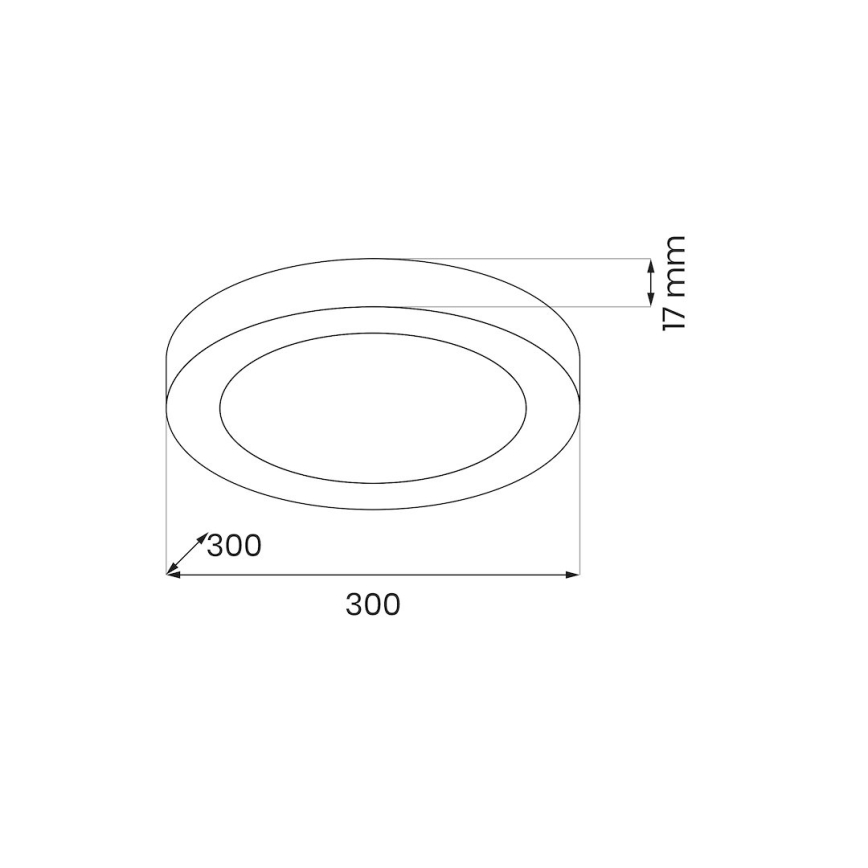 LED-plafondlamp EVORA LED/24W/230V 3000/4000/6000K Ø 30 cm zwart