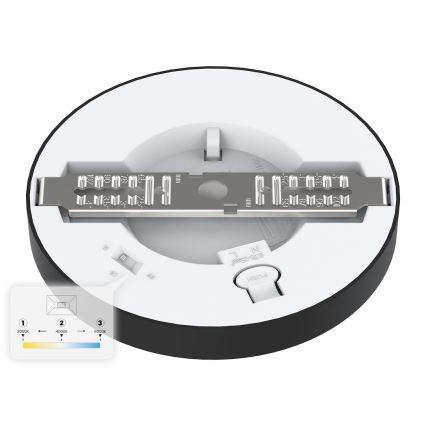 LED plafondlamp EVORA LED/6W/230V 3000/4000/6000K Ø 14 cm zwart