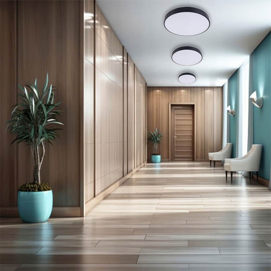 LED Plafondlamp FELIZ LED/40W/230V 4000K diameter 40 cm zwart