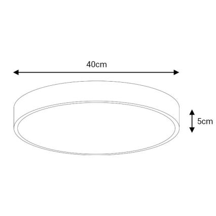 LED Plafondlamp FELIZ LED/40W/230V 4000K diameter 40 cm zwart