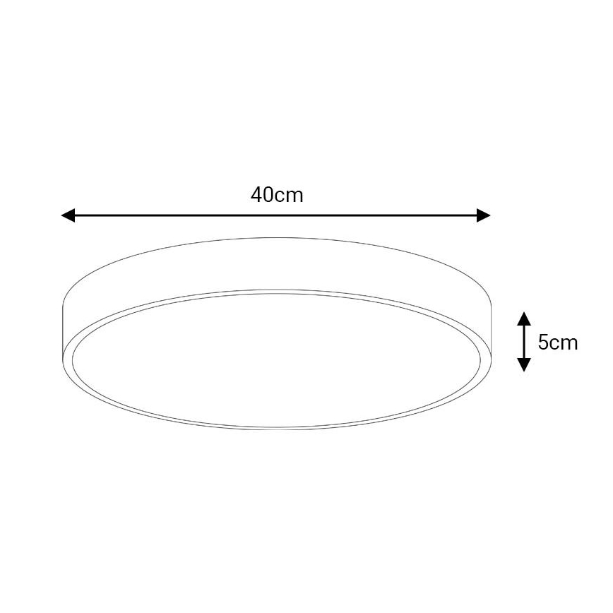 LED Plafondlamp FELIZ LED/40W/230V 4000K diameter 40 cm zwart