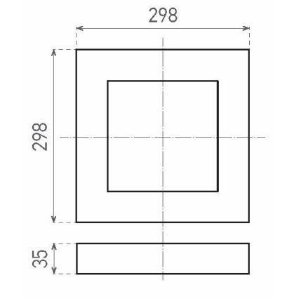 LED Plafondlamp FENIX LED/24W/230V 2800K 29,8 cm