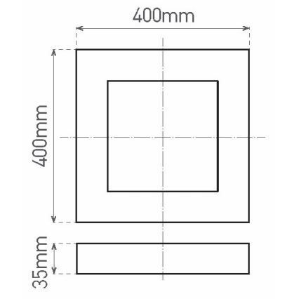 LED Plafondlamp FENIX LED/32W/230V 3800K 40 cm sneeuw wit