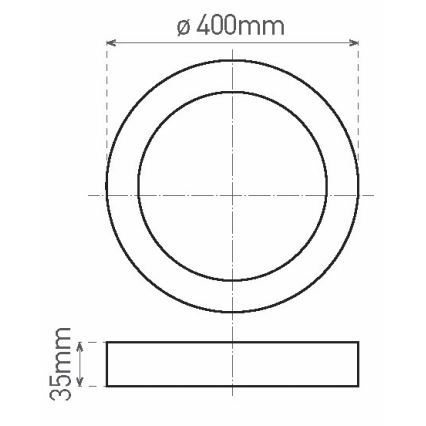 LED Plafondlamp FENIX LED/32W/230V 3800K diameter 40 cm sneeuw wit