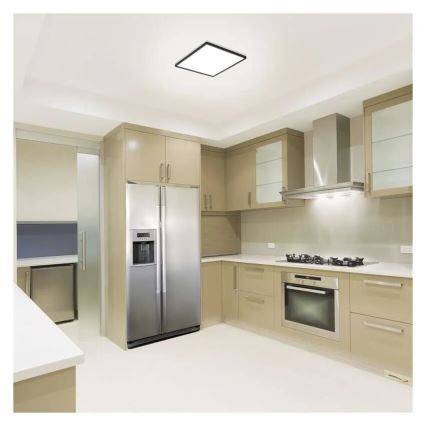 LED Plafondlamp FLORI LED/18W/230V 4000K zwart 29x29 cm