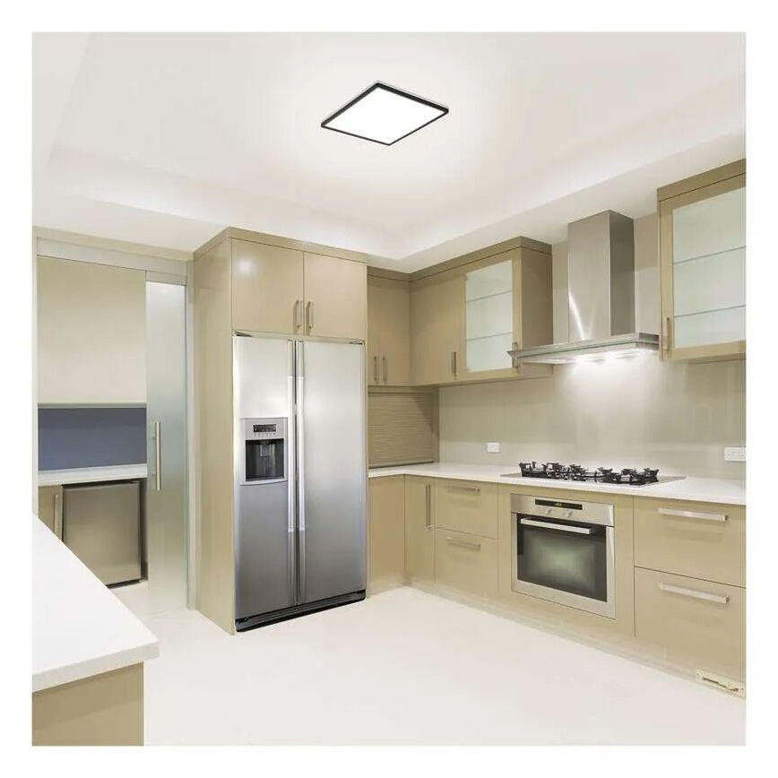 LED Plafondlamp FLORI LED/18W/230V 4000K zwart 29x29 cm