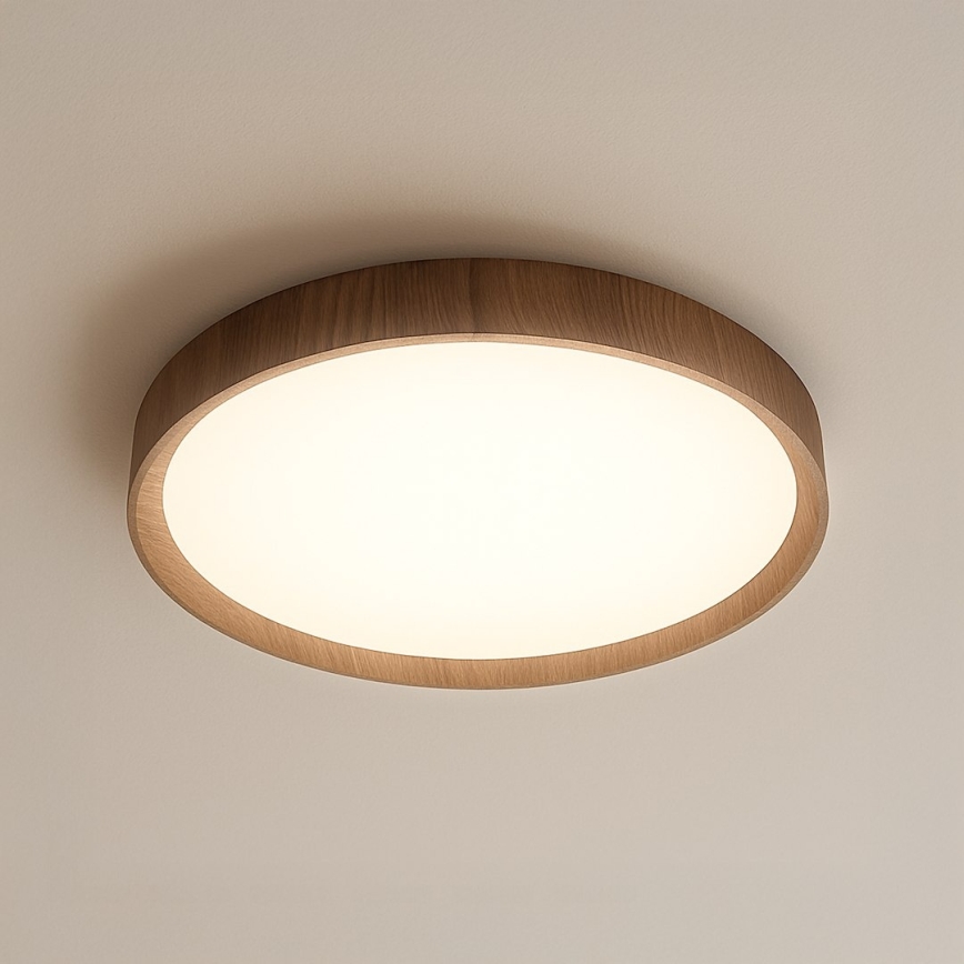 LED-plafondlamp FOREST LED/24W/230V, Ø 39 cm, bruin