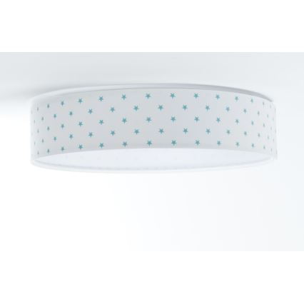 LED Plafondlamp GALAXY KIDS LED/24W/230V sterren wit/turquoise