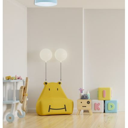 LED Plafondlamp GALAXY KIDS LED/24W/230V stippen turquoise/wit