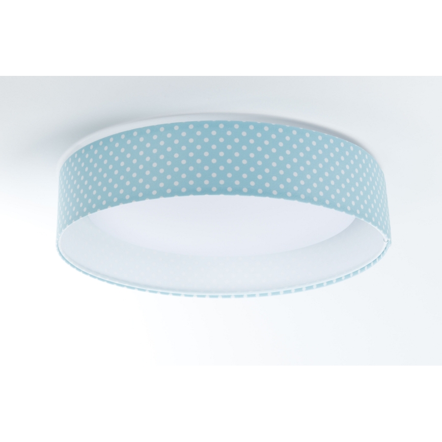 LED Plafondlamp GALAXY KIDS LED/24W/230V stippen turquoise/wit