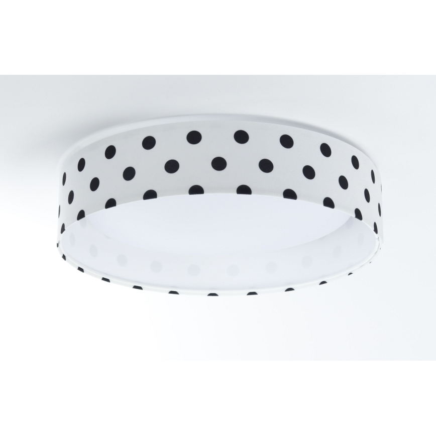 LED Plafondlamp GALAXY KIDS LED/24W/230V stippen wit/zwart