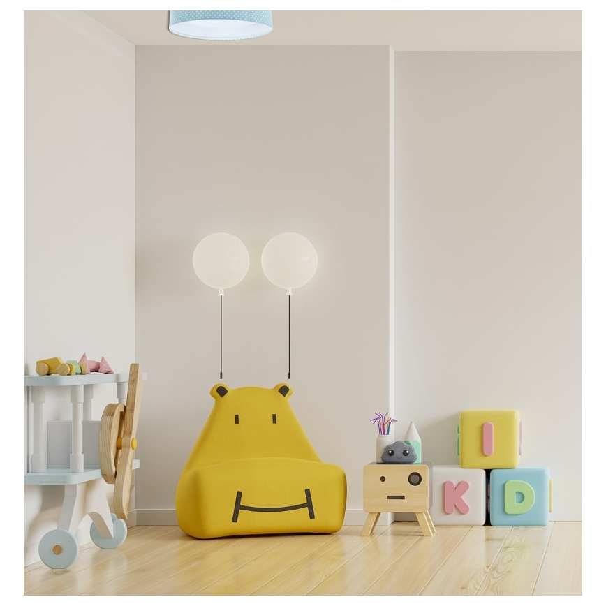 LED Kinderplafondlamp GALAXY KIDS LED/24W/230V stippen turquoise/wit