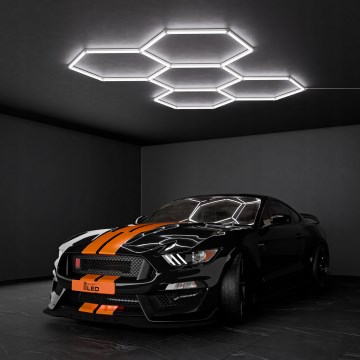 LED plafondlamp HEXAGON LED/240W/85-265V 4000K 298x209 cm CRI 90 IP54 wit