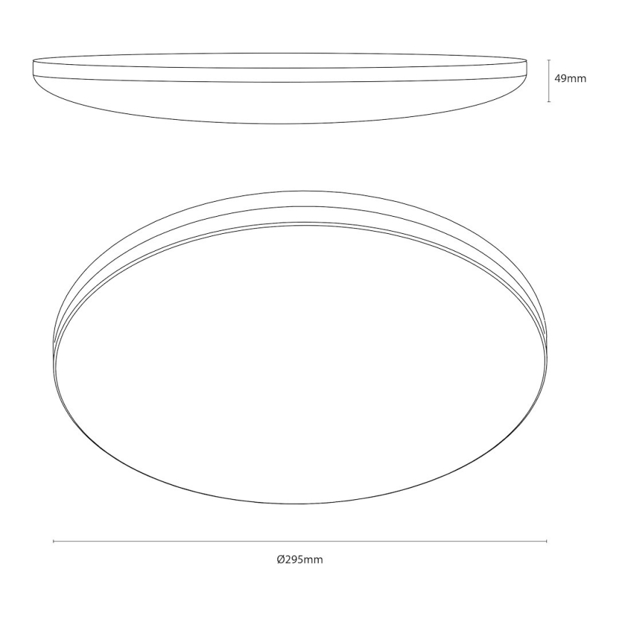 LED plafondlamp HUGO LED/12/18/24W/230V 3000/4000/6500K Ø 30 cm IP54 wit