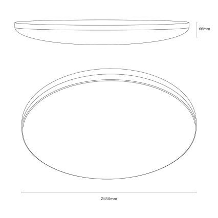 LED plafondlamp HUGO LED/21/32/42W/230V 3000/4000/6500K Ø 45 cm IP54 wit