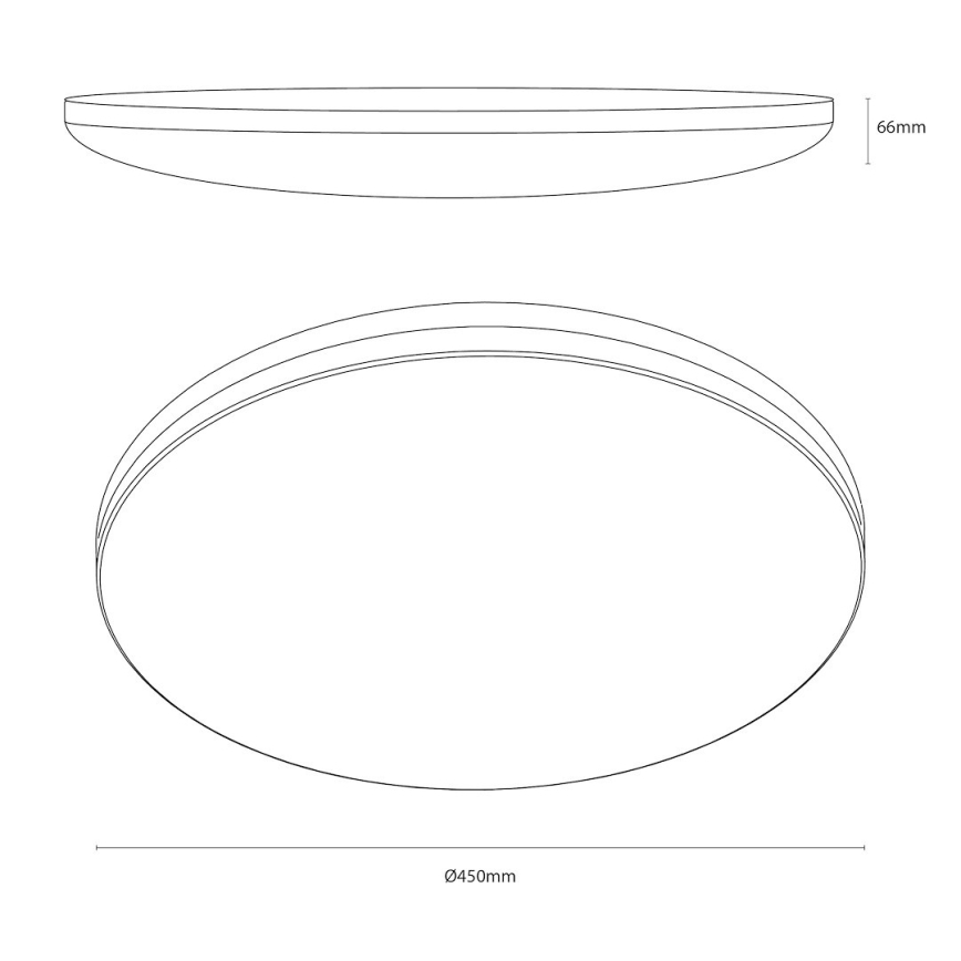 LED plafondlamp HUGO LED/21/32/42W/230V 3000/4000/6500K Ø 45 cm IP54 wit