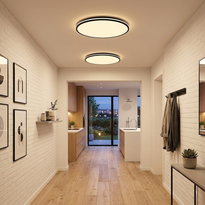 LED-plafondlamp HUGO LED/21/32/42W/230V 3000/4000/6500K Ø 45 cm IP54 zwart
