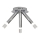 LED Plafondlamp ICE 3xLED/5W/230V glanzend chroom