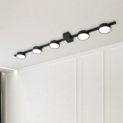 LED Plafondlamp JOY 5xGX53/6W/230V zwart