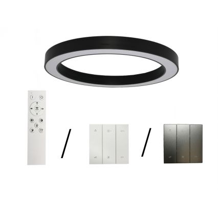 LED plafondlamp LED/100W/230V 3000/4000/6500K Ø 100 cm zwart