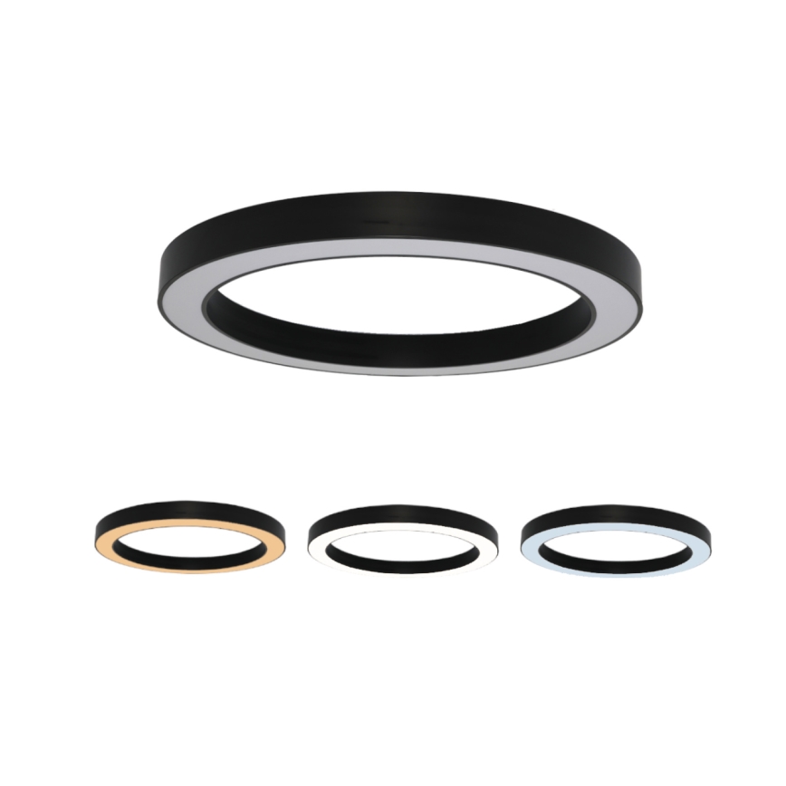 LED plafondlamp LED/100W/230V 3000/4000/6500K Ø 100 cm zwart