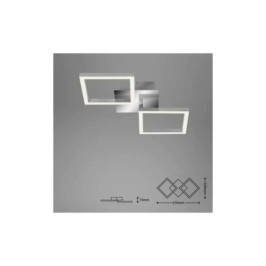 LED plafondlamp LED/10W/230V 3000K mat chroom