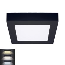 LED Plafondlamp LED/12W/230V 3000/4000/6000K zwart hoekig