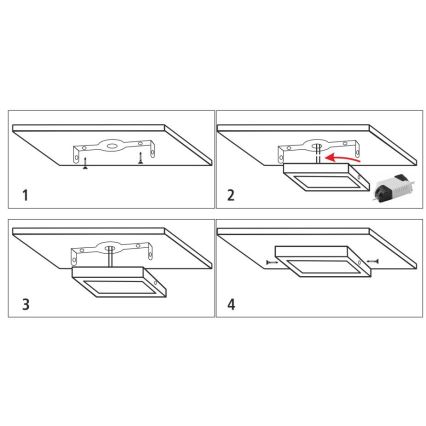 LED Plafondlamp LED/12W/230V 4200K 16,3x16,3 cm wit