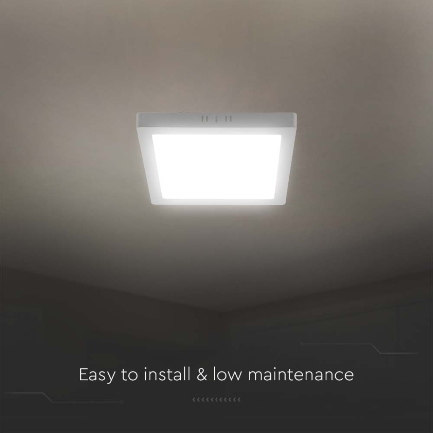 LED Plafondlamp LED/12W/230V 6500K 16,7x16,7 cm wit