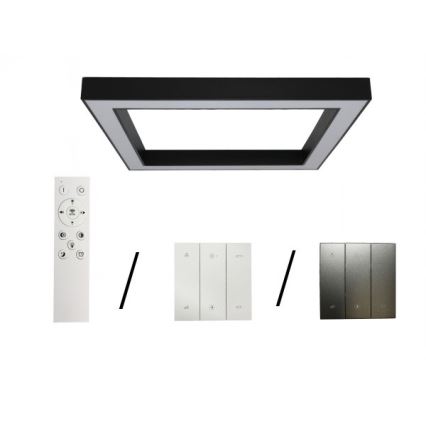 LED-plafondlamp LED/130W/230V 3000/4000/6500K 100x100 cm zwart