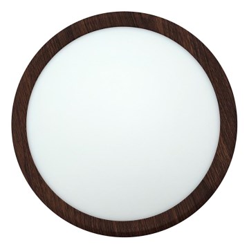 LED plafondlamp LED/18W/230V 3000/4000/6500K Ø 23 cm bruin