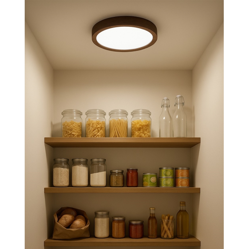 LED plafondlamp LED/18W/230V 3000/4000/6500K Ø 23 cm bruin