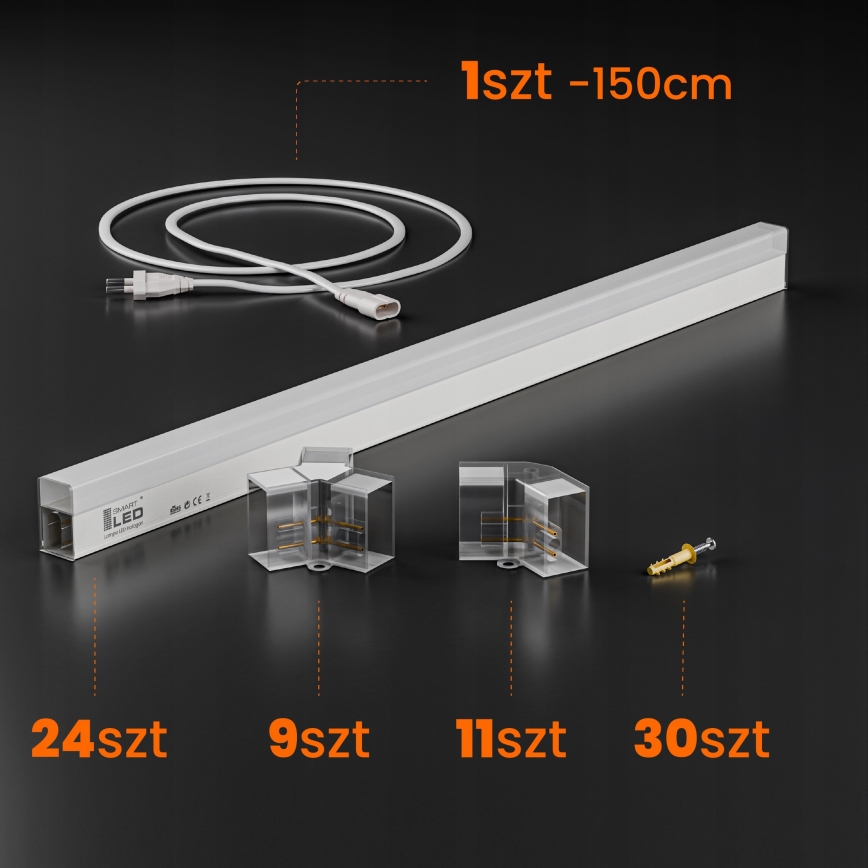 LED plafondlamp HEXAGON LED/192W/85-265V 4000K 298x209 cm CRI 90 IP54 wit