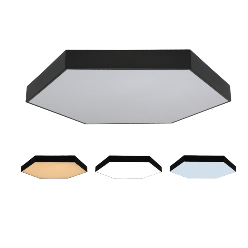 LED-plafondlamp LED/200W/230V 3000/4000/6500K Ø 100 cm zwart