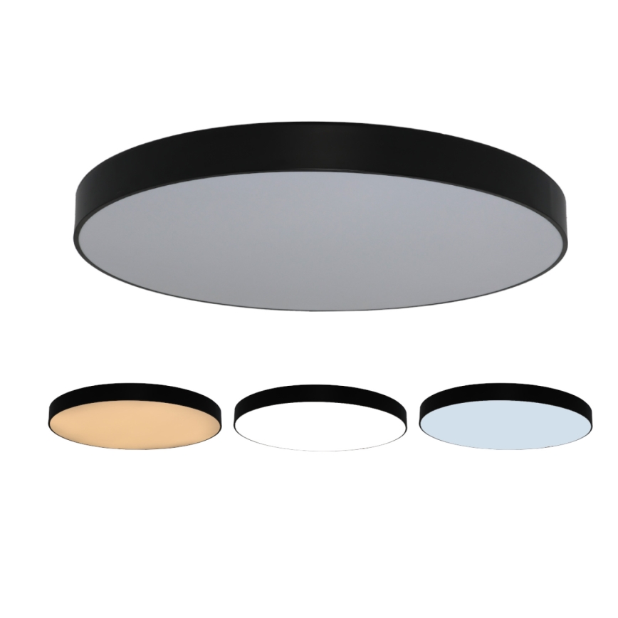 LED Plafondlamp LED/200W/230V 3000/4000/6500K Ø 100 cm zwart