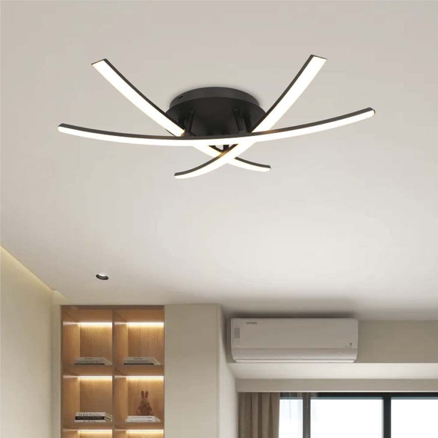 LED Plafondlamp LED/20W/230V 3000K zwart
