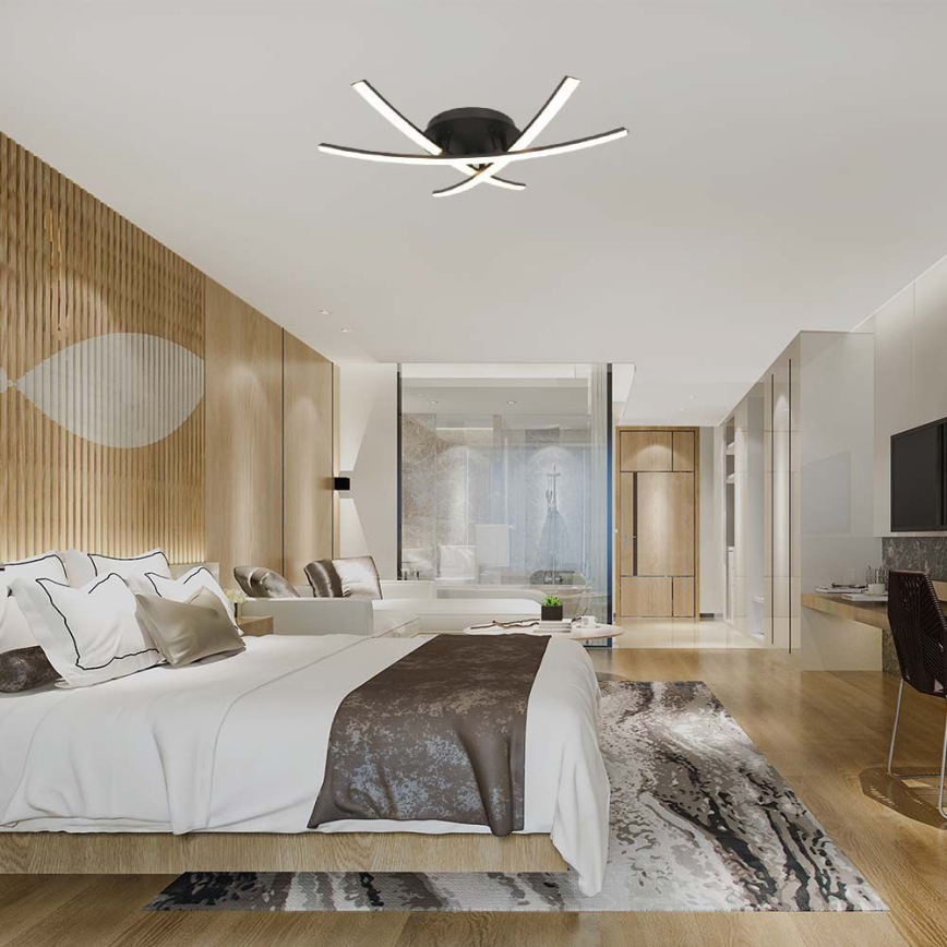 LED Plafondlamp LED/20W/230V 3000K zwart