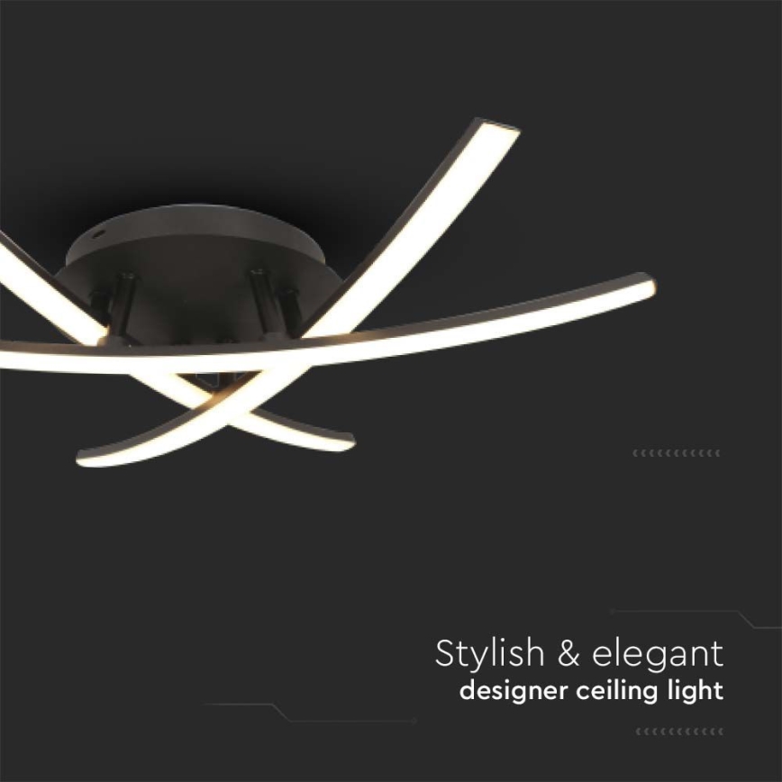 LED Plafondlamp LED/20W/230V 3000K zwart