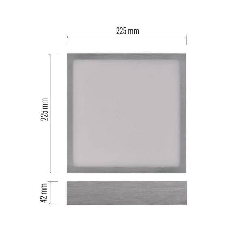 LED Plafondlamp NEXXO LED/21W/230 3000/3500/4000K 22,5x22,5 cm mat chroom