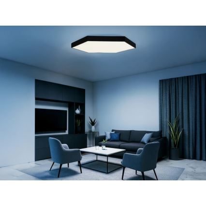 LED-plafondlamp LED/240W/230V 3000/4000/6500K Ø 120 cm zwart