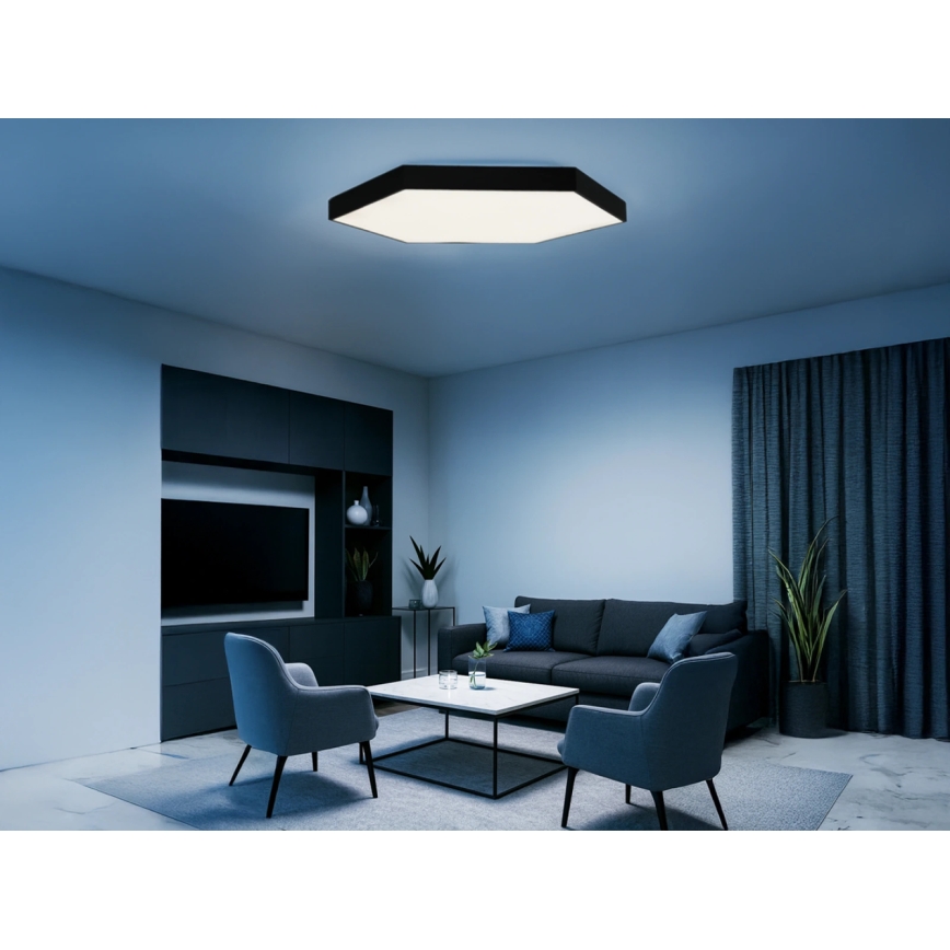 LED-plafondlamp LED/240W/230V 3000/4000/6500K Ø 120 cm zwart