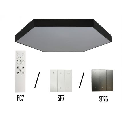 LED-plafondlamp LED/240W/230V 3000/4000/6500K Ø 120 cm zwart