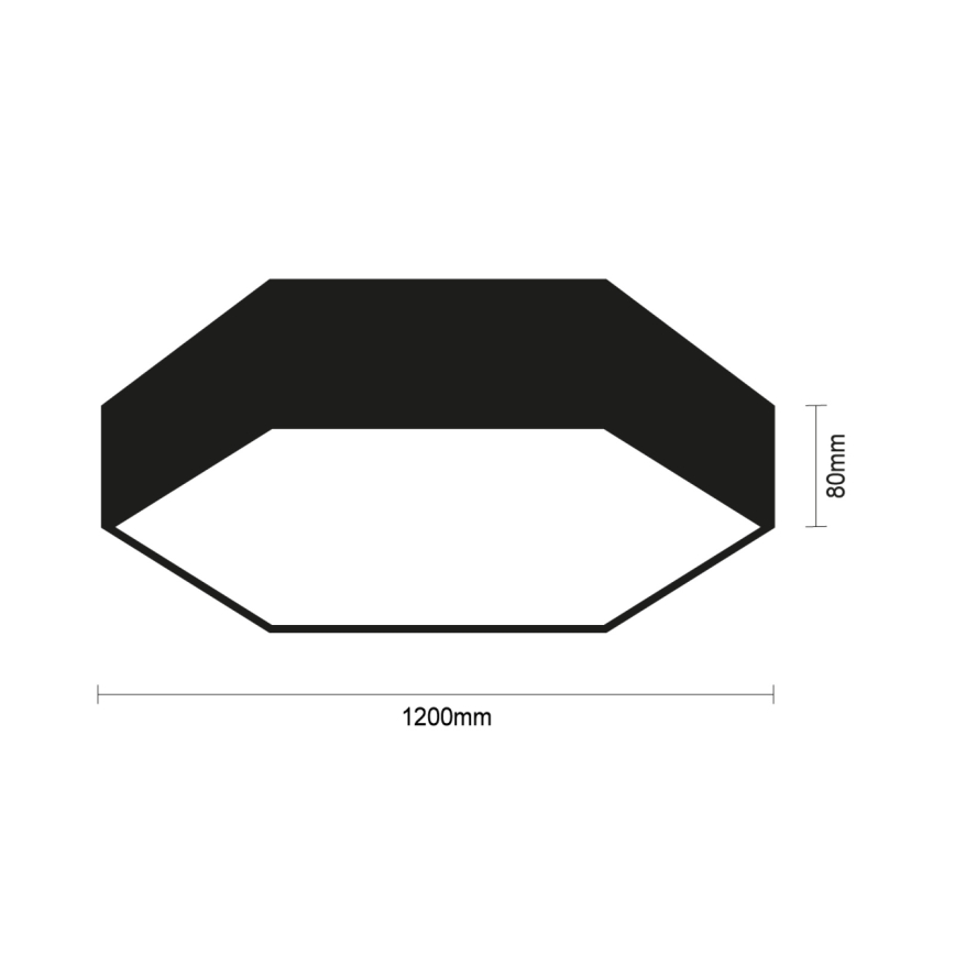 LED-plafondlamp LED/240W/230V 3000/4000/6500K Ø 120 cm zwart